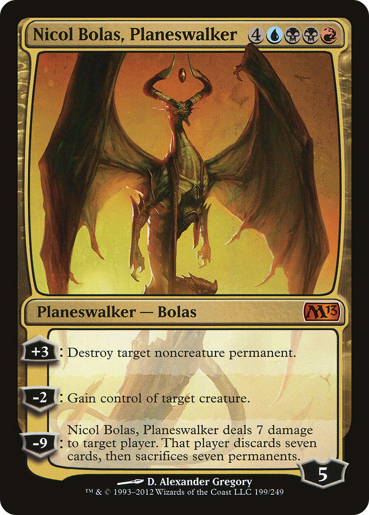 Nicol Bolas, Planeswalker (M13-199) (Foil)