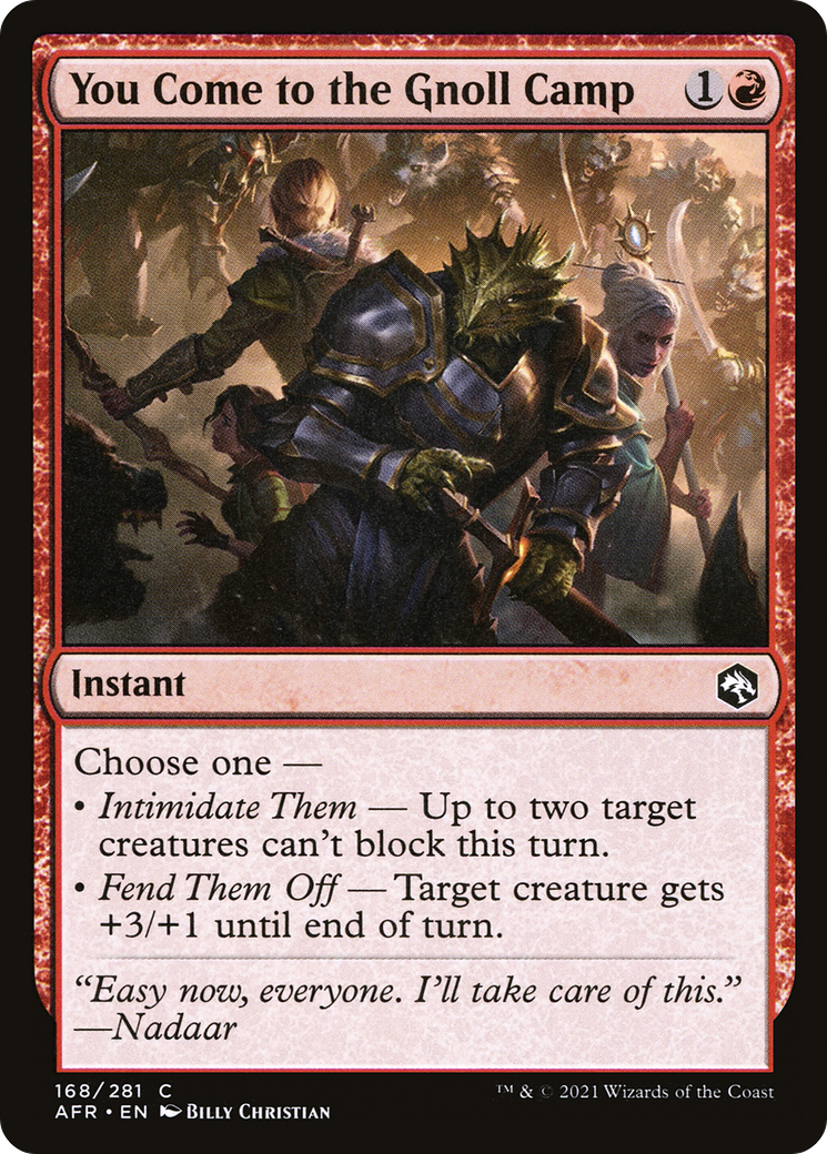You Come to the Gnoll Camp (AFR-168) (Foil)