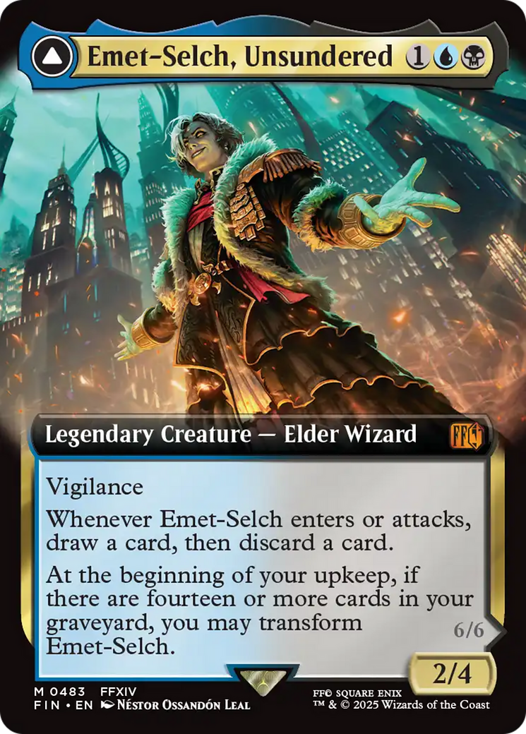 Emet-Selch, Unsundered // Hades, Sorcerer of Eld (FIN-483) (Extended Art) (Foil)