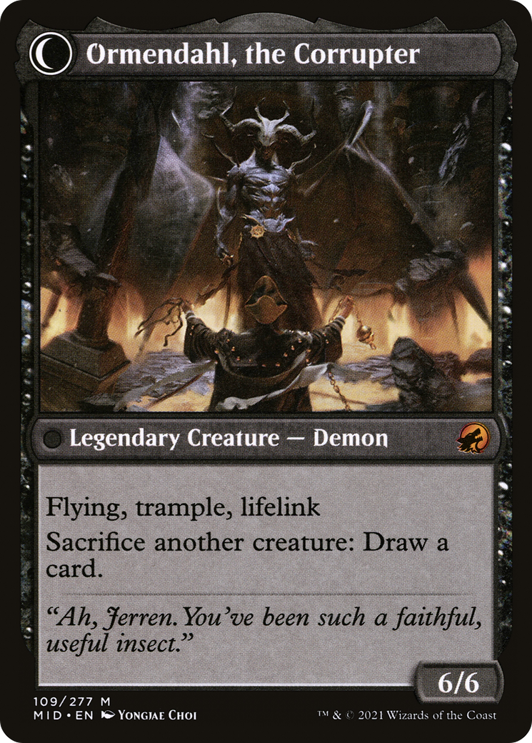 Jerren, Corrupted Bishop // Ormendahl, the Corrupter (MID-109)
