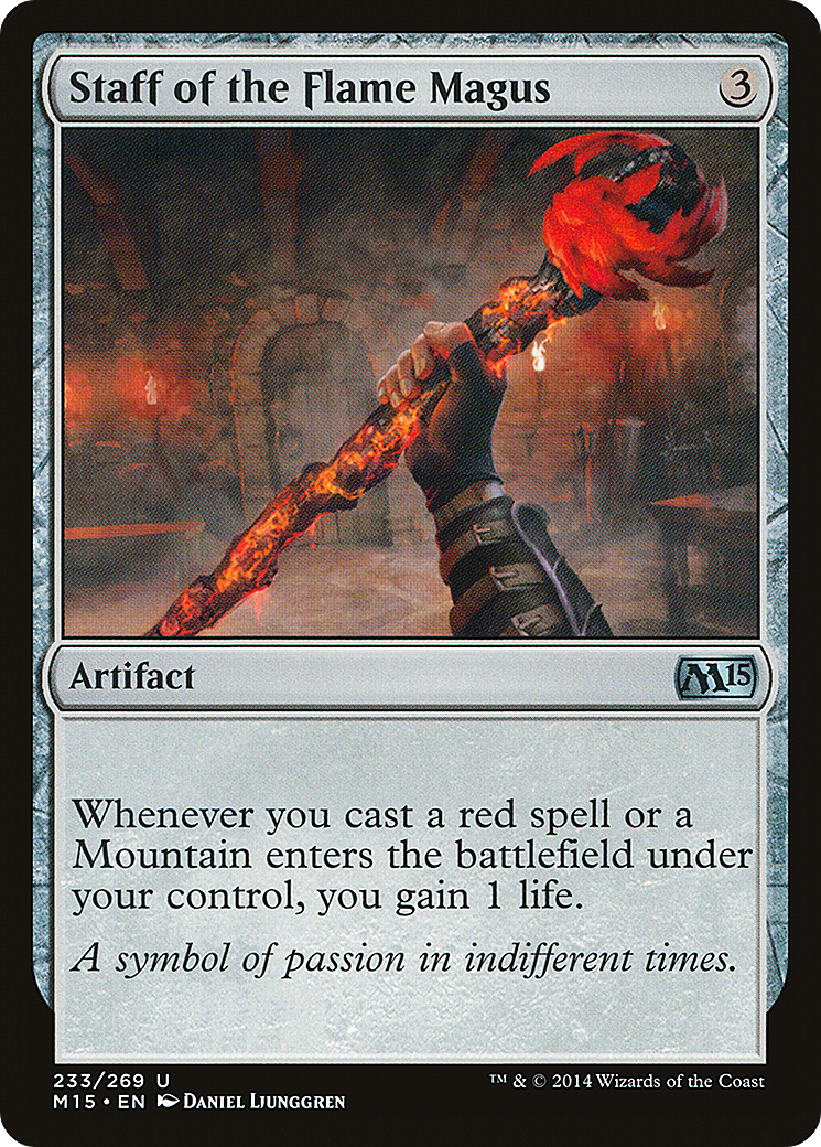 Staff of the Flame Magus (M15-233) (Foil)