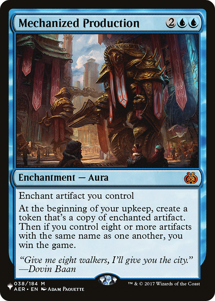Mechanized Production (LIST-AER-38)