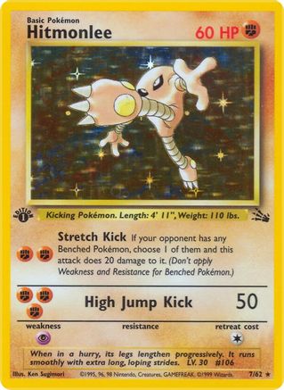 Hitmonlee (7) (FO-007) (Unlimited Holofoil)