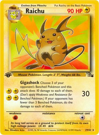 Raichu (29) (FO-029) (1st Edition)