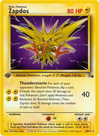 Zapdos (30) (FO-030) (1st Edition)