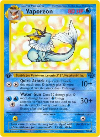 Vaporeon (28) (JU-028) (1st Edition)