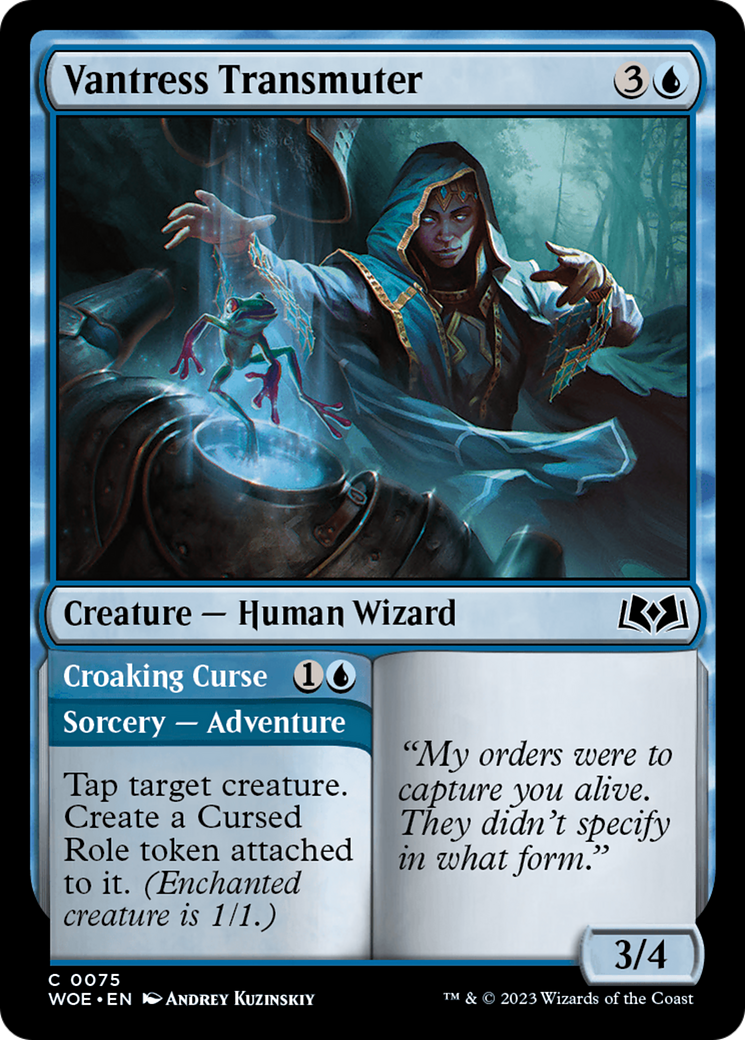 Vantress Transmuter // Croaking Curse (WOE-075) (Foil)