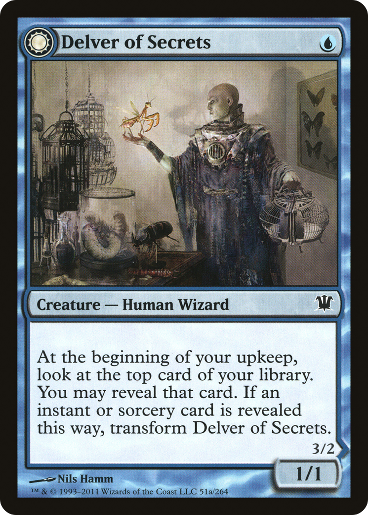 Delver of Secrets // Insectile Aberration (ISD-051) (Foil)