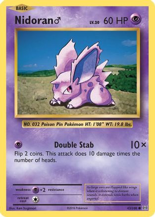 Nidoran M (EVO-043) (Reverse Holofoil)