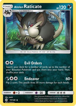 Alolan Raticate (SUM-077) (Reverse Holofoil)