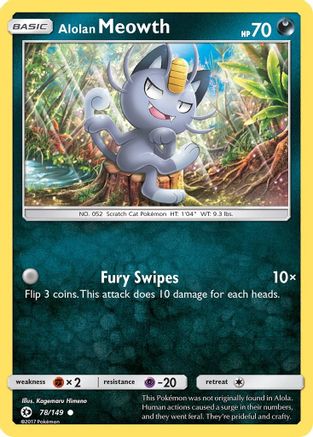 Alolan Meowth (SUM-078) (Reverse Holofoil)