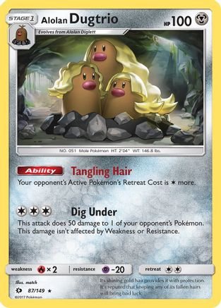 Alolan Dugtrio (SUM-087) (Holofoil)
