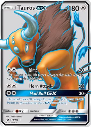 Tauros GX (Full Art) (SUM-144) (Holofoil)
