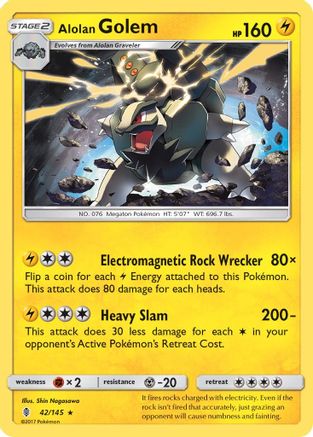 Alolan Golem (GRI-042) (Reverse Holofoil)