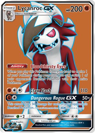 Lycanroc GX (Full Art) (GRI-) (Holofoil)