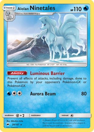 Alolan Ninetales (BUS-028) (Reverse Holofoil)
