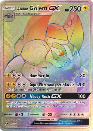 Alolan Golem GX (Secret) (CIN-113) (Holofoil)