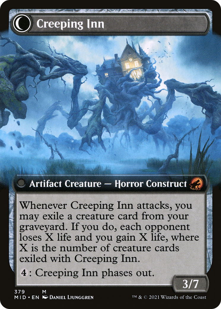 Hostile Hostel // Creeping Inn (MID-379) (Extended Art) (Foil)