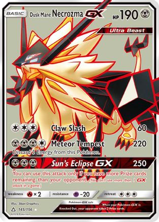Dusk Mane Necrozma GX (Full Art) (UPR-145) (Holofoil)
