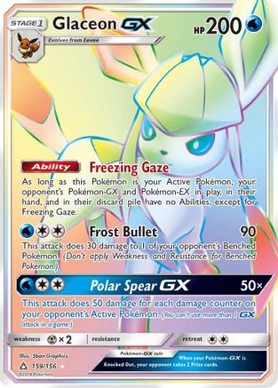 Glaceon GX (Secret Rare) (UPR-159) (Holofoil)