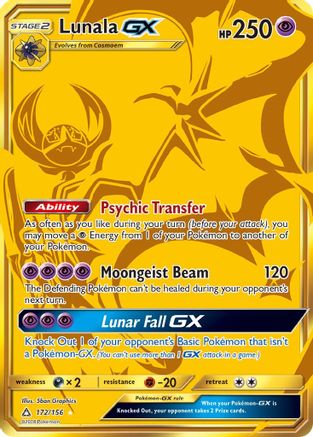 Lunala GX (Secret Rare) (UPR-172) (Holofoil)