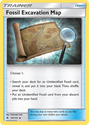 Fossil Excavation Map (FLI-107) (Reverse Holofoil)