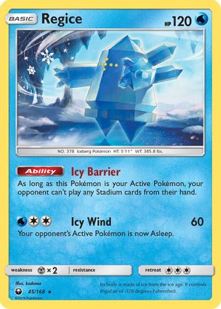 Regice (CES-045) (Reverse Holofoil)