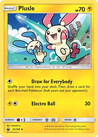 Plusle (CES-053) (Reverse Holofoil)