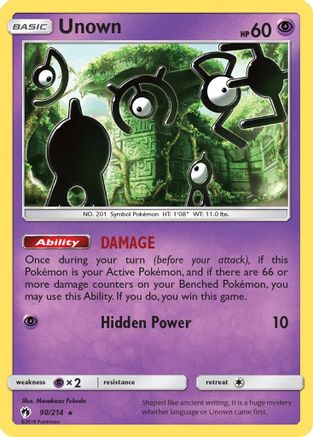 Unown (90) (LOT-090) (Reverse Holofoil)
