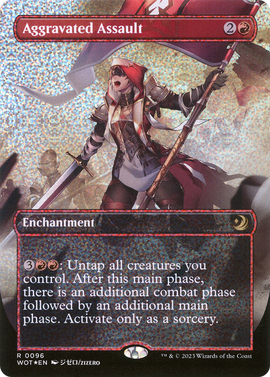 Aggravated Assault (WOT-096) (Borderless) (Confetti Foil)