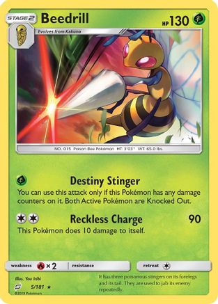 Beedrill (TEU-005) (Reverse Holofoil)
