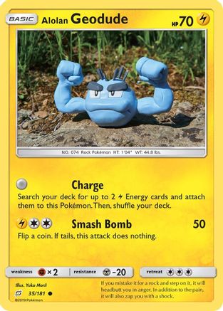 Alolan Geodude (35) (TEU-035) (Reverse Holofoil)