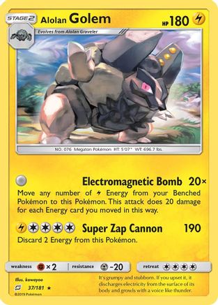 Alolan Golem (TEU-037) (Reverse Holofoil)