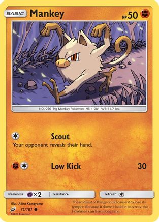 Mankey (TEU-071) (Reverse Holofoil)