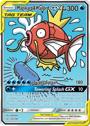 Magikarp & Wailord GX (Alternate Full Art) (TEU-161) (Holofoil)