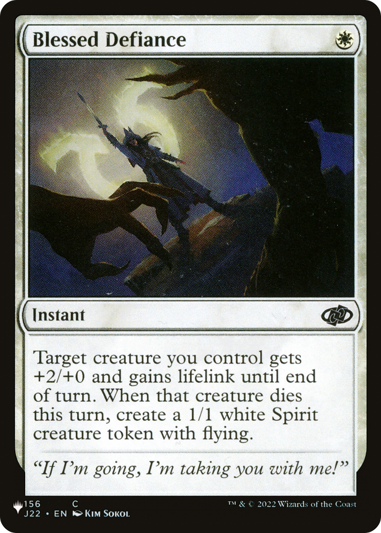 Blessed Defiance (LIST-J22-156)