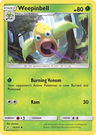 Weepinbell (UNB-014) (Reverse Holofoil)