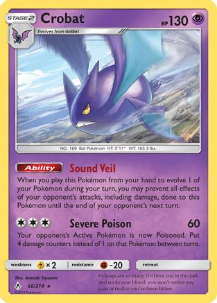 Crobat (UNB-066) (Reverse Holofoil)