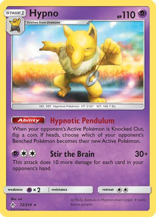 Hypno (UNB-072) (Reverse Holofoil)