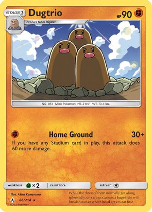 Dugtrio (UNB-086) (Reverse Holofoil)