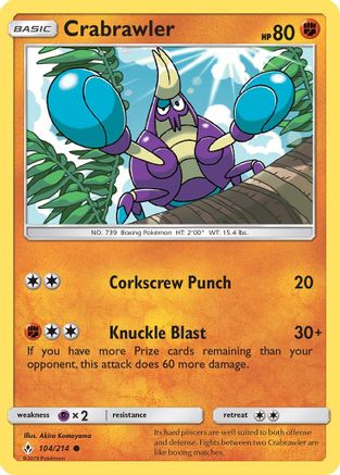 Crabrawler (UNB-104 (Reverse Holofoil)