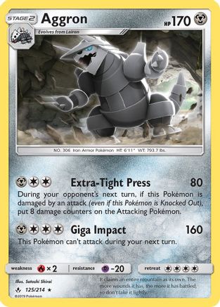 Aggron (UNB-125) (Reverse Holofoil)