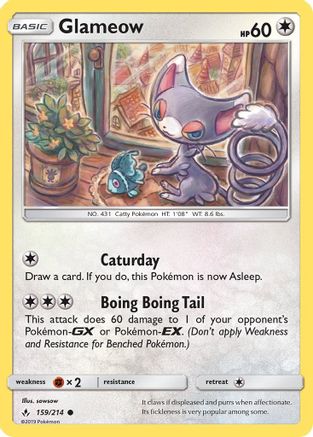 Glameow (UNB-159) (Reverse Holofoil)