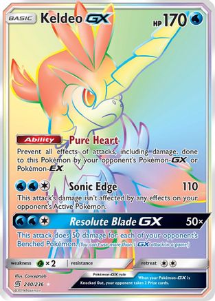 Keldeo GX (Secret) (UNM-240) (Holofoil)
