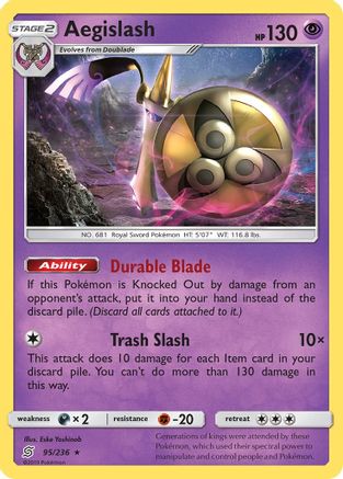 Aegislash (UNM-095) (Reverse Holofoil)