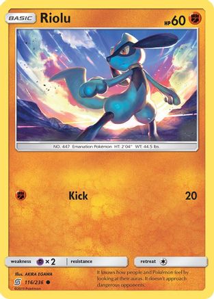 Riolu (116) (UNM-116) (Reverse Holofoil)