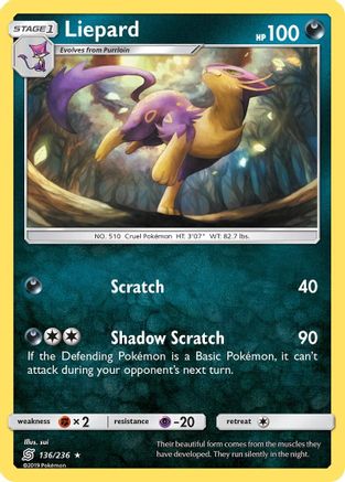 Liepard (UNM-136) (Reverse Holofoil)