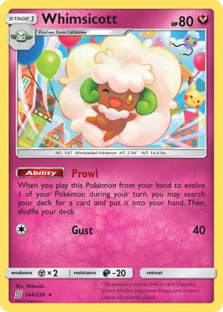 Whimsicott (UNM-144) (Reverse Holofoil)