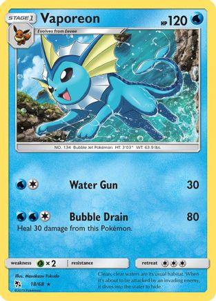 Vaporeon (HIF-018) (Reverse Holofoil)