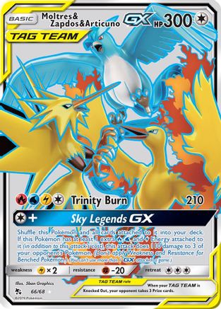 Moltres & Zapdos & Articuno GX (Full Art) (HIF-066) (Holofoil)